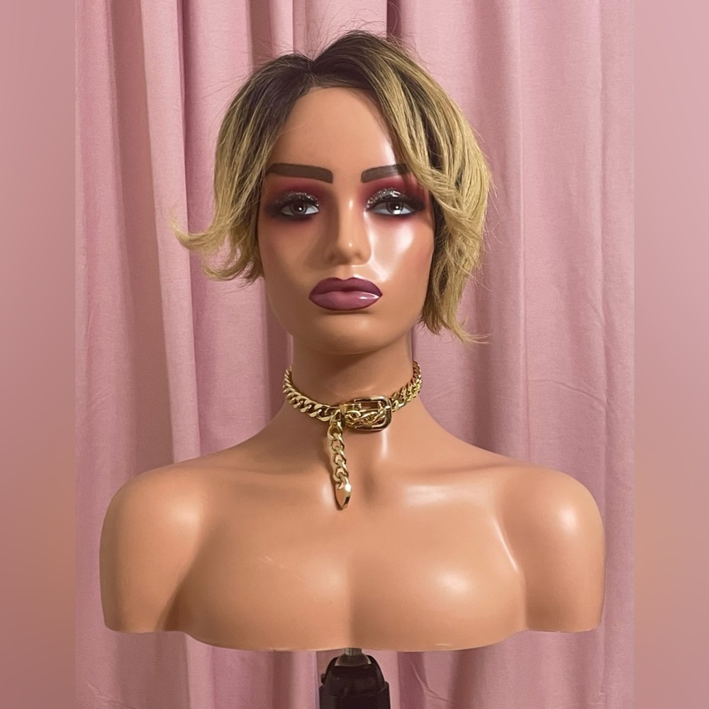 Short Human Hair Pixie Cut Wig